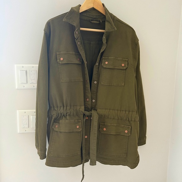 CREAM Khaki Green Utility Cargo Jacket - Picture 3 of 7